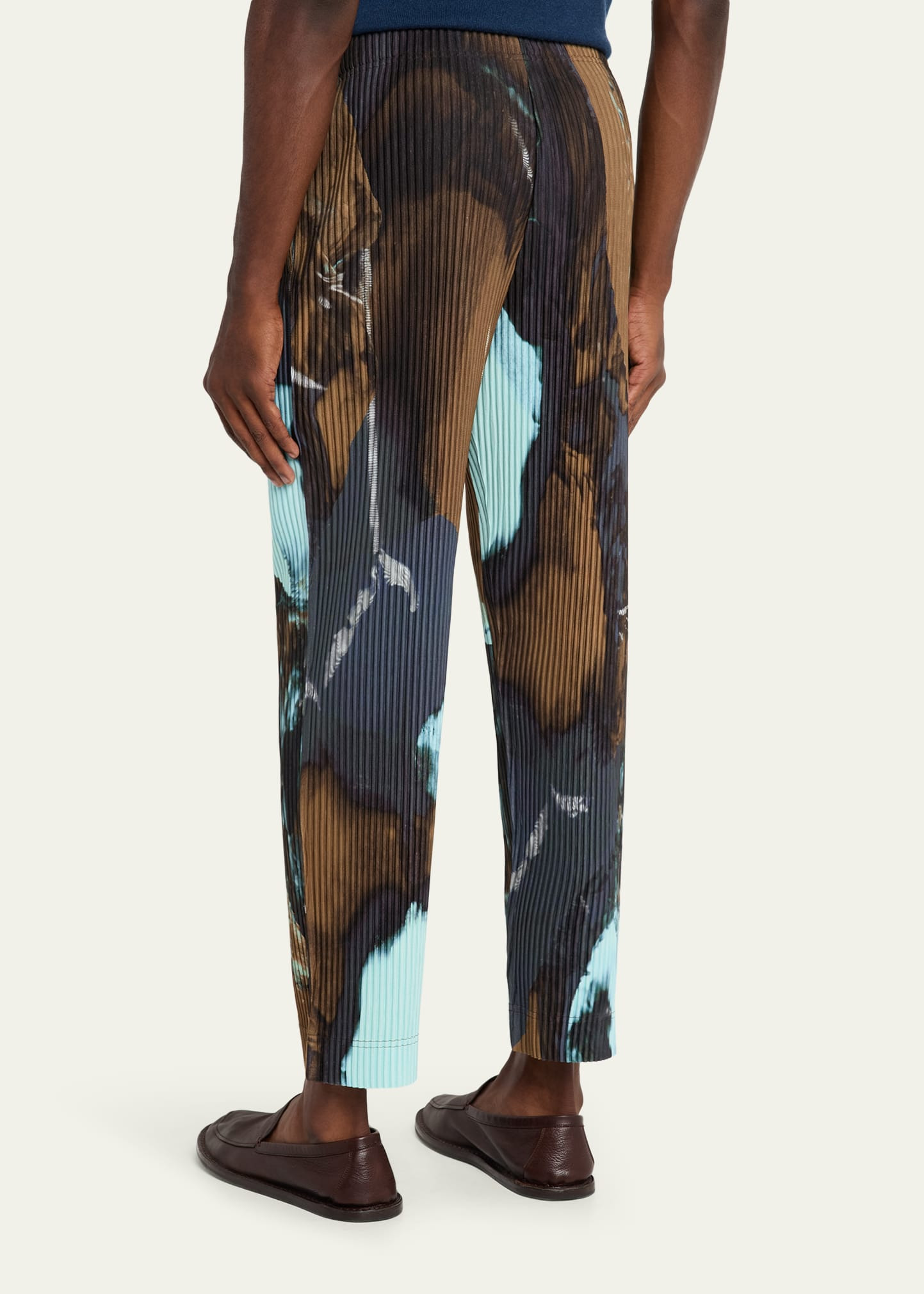 Men's Multi-Agate Pleated Pull-On Pants - 3