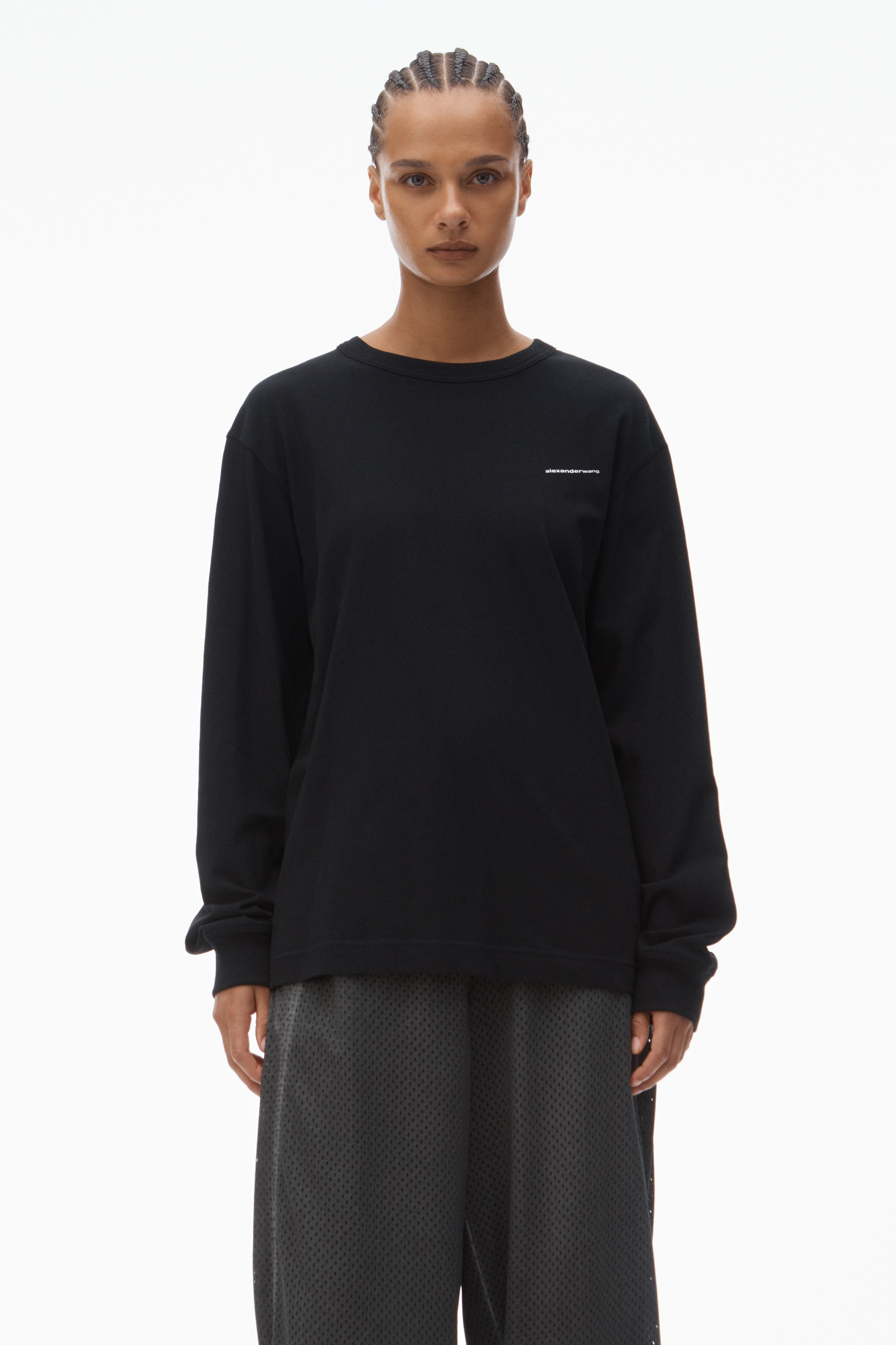 LONG SLEEVE TEE IN HIGH TWIST JERSEY - 2