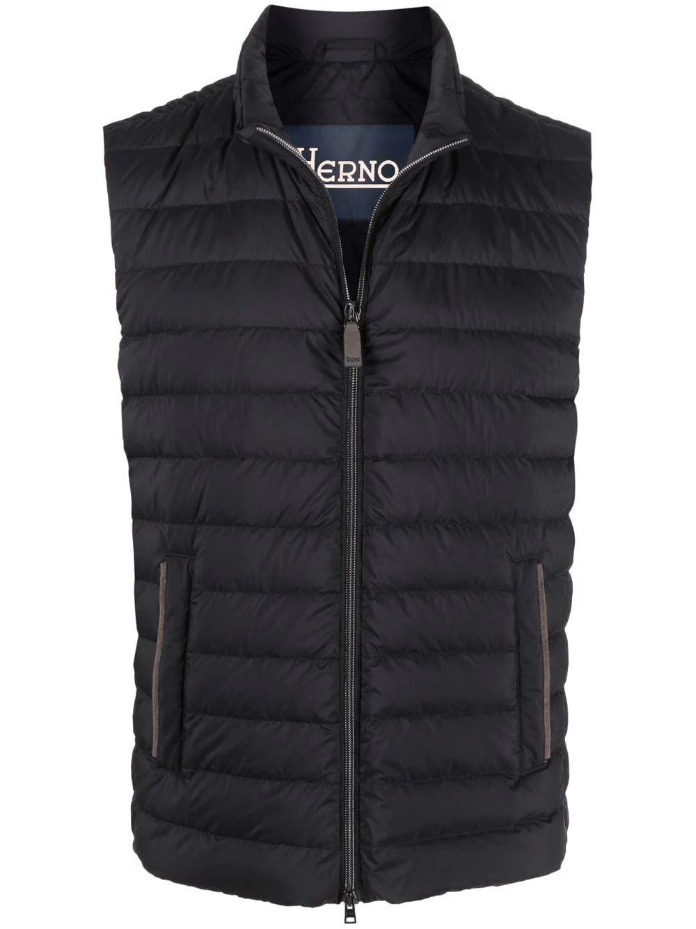 high-neck padded down gilet - 1