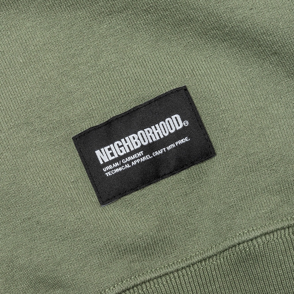 CLASSIC SWEAT SHIRT L/S - OLIVE DRAB - 4
