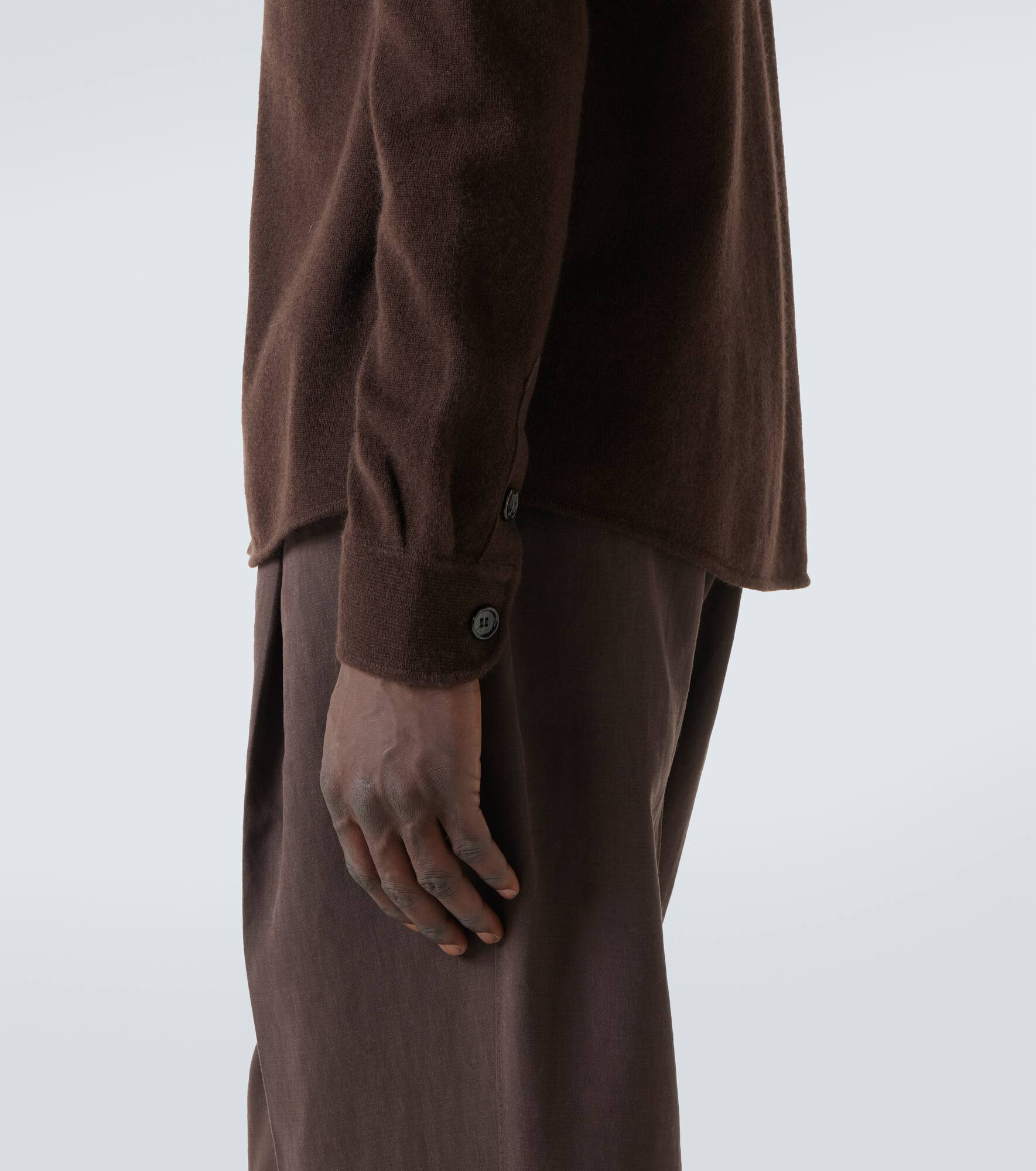 Wool and cashmere overshirt - 7