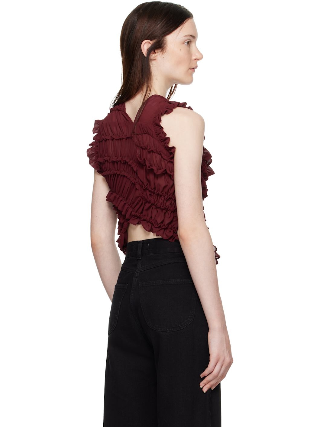 SSENSE Exclusive Burgundy Vera Blouse - 3