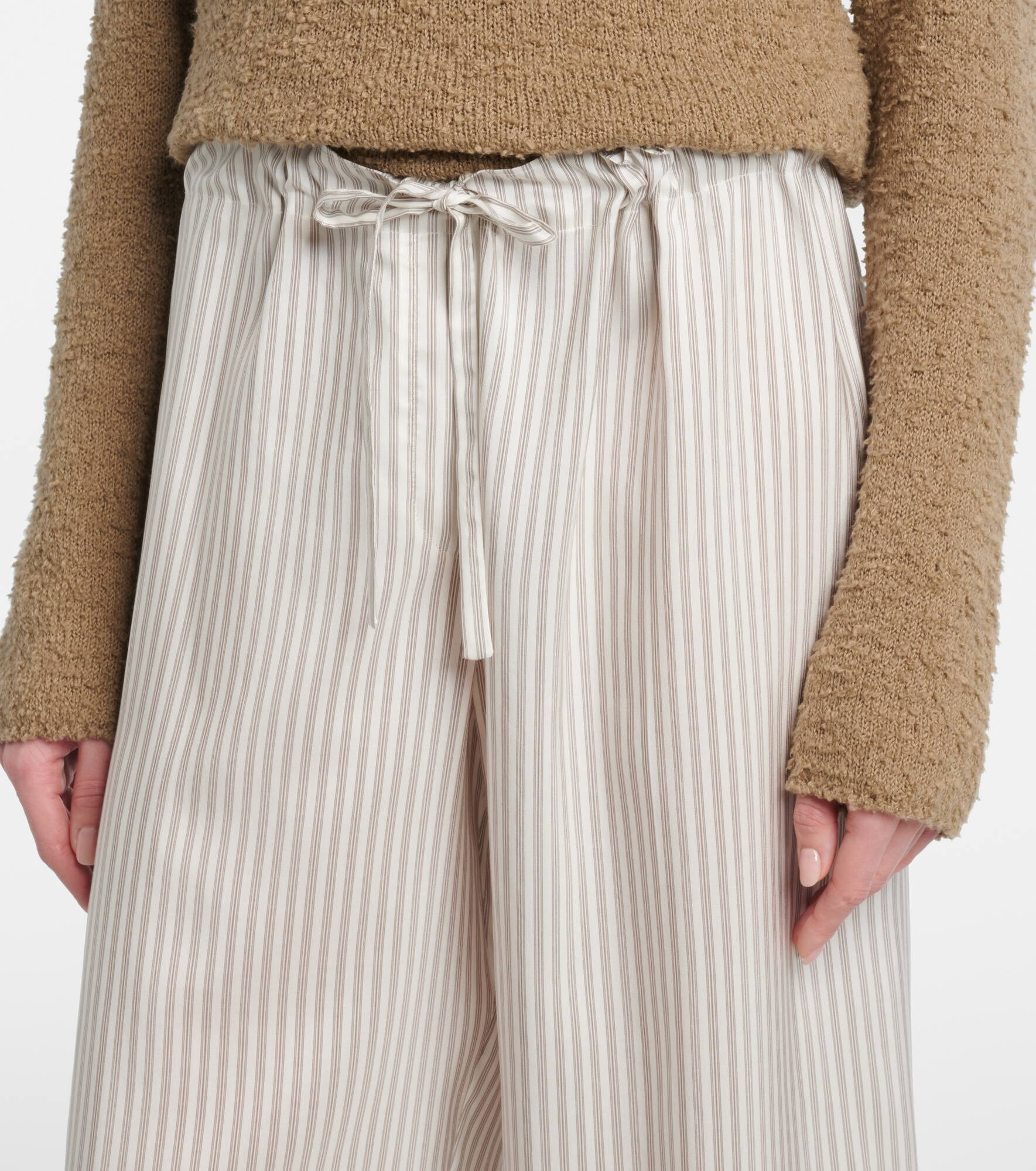 Yayah striped silk wide-leg pants - 4