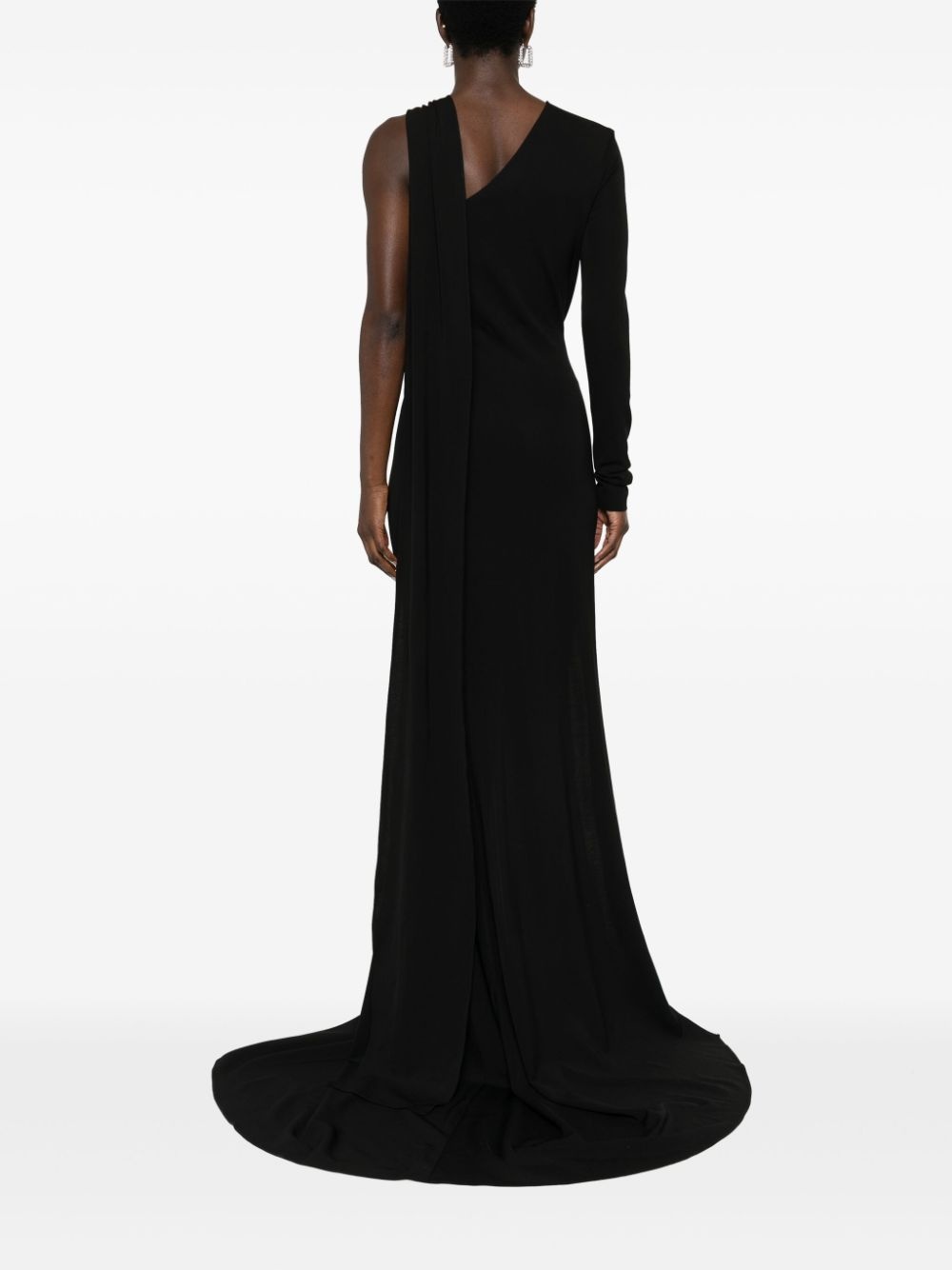 knot-detail asymmetric maxi dress - 4