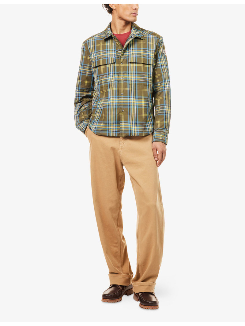 Moncler Check-Print Shell-Woven Overshirt outlook