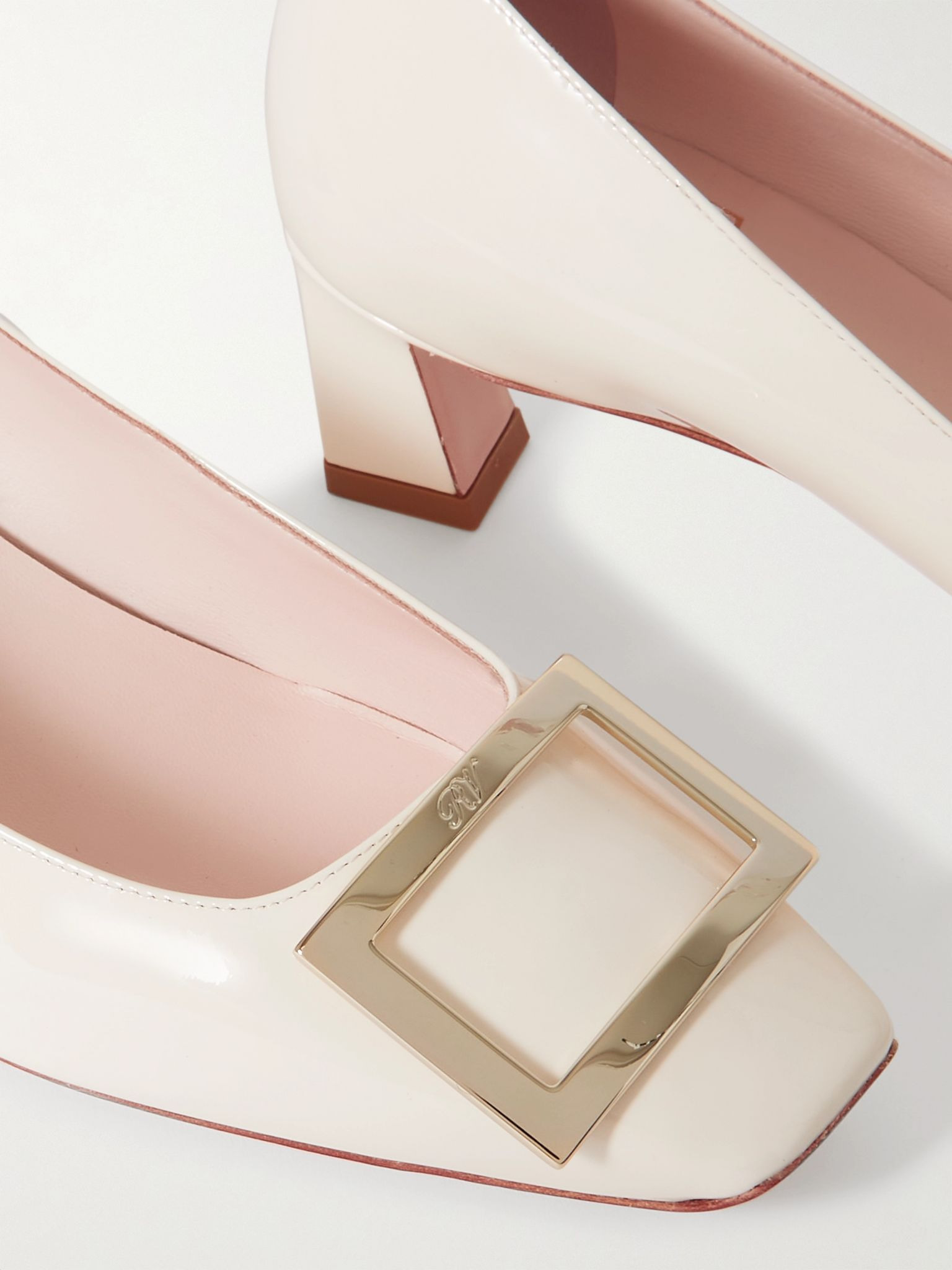 Decollete Trompette 45 patent-leather pumps Off-white - 4