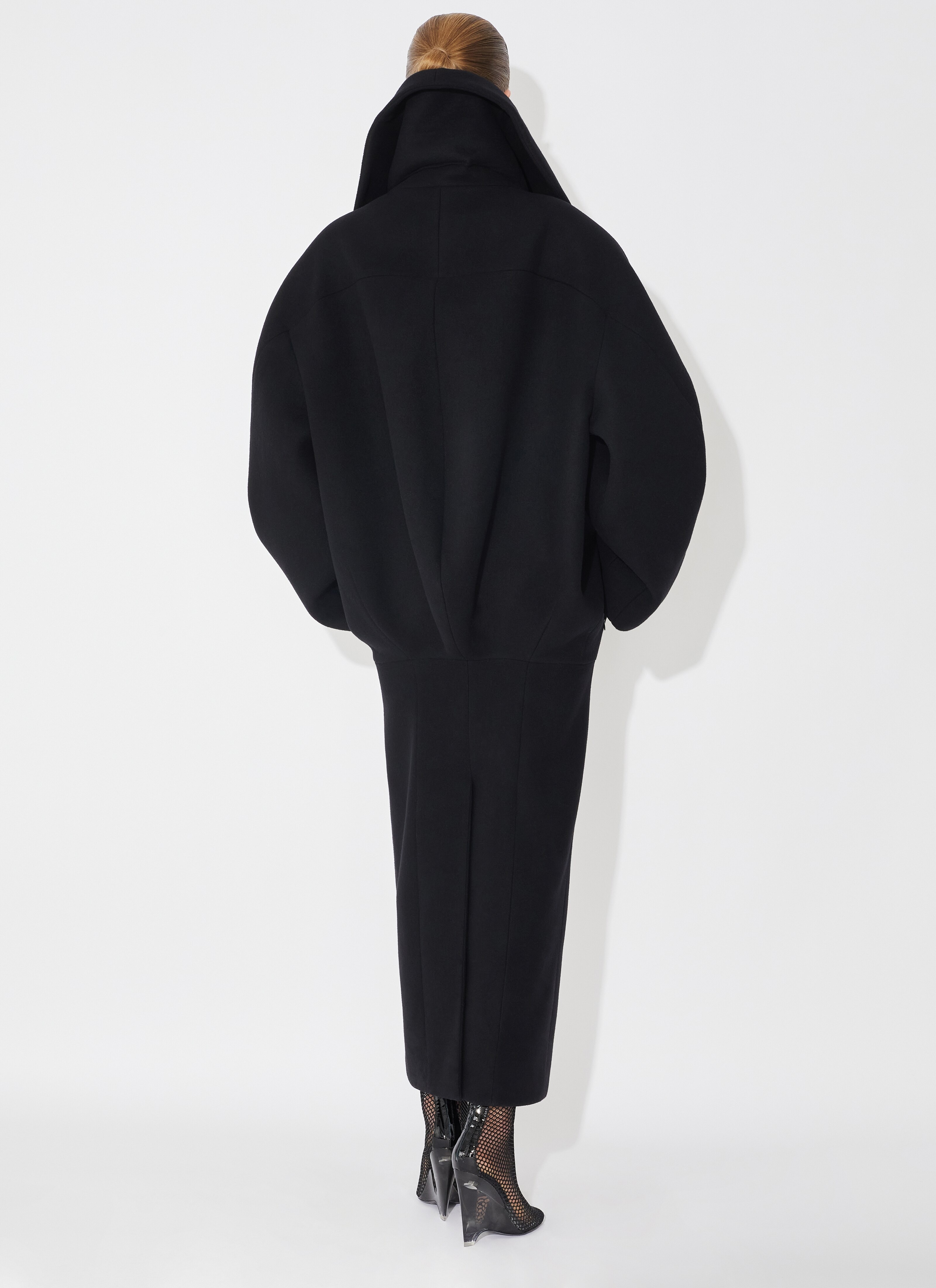 WOOL COCOON COAT - 3