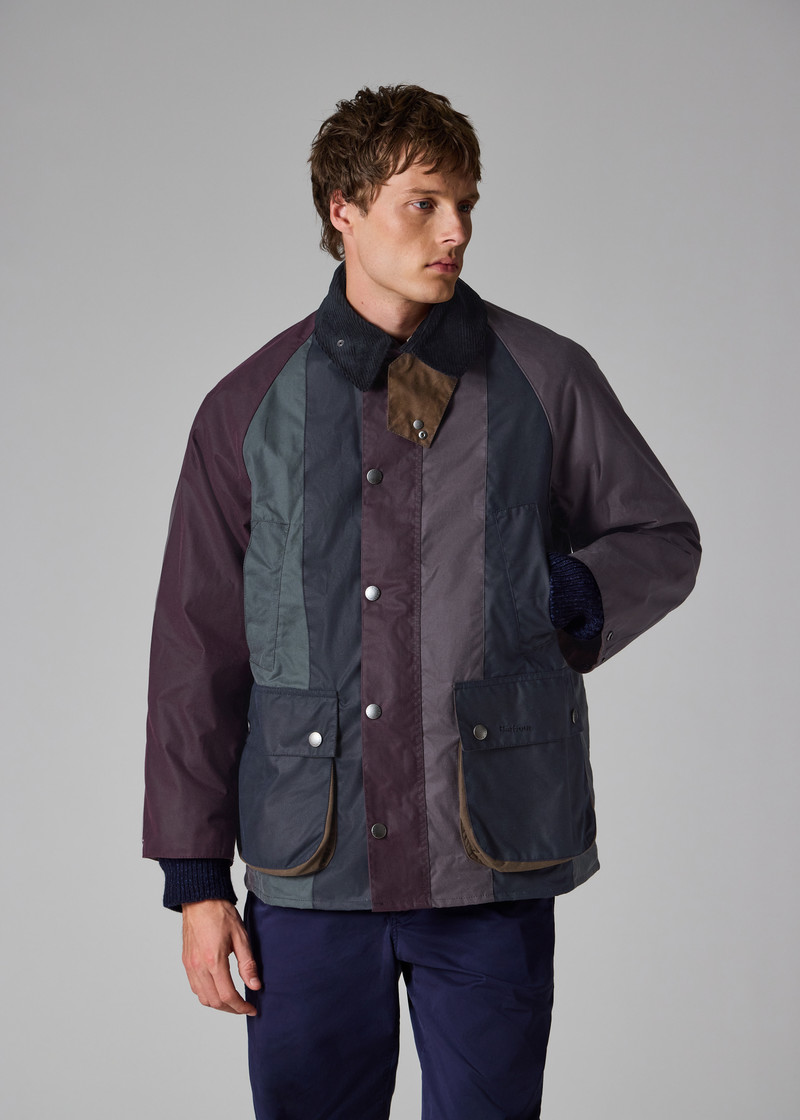 Paul Smith loves Barbour - Striped Oversized Bedale Wax Jacket 17