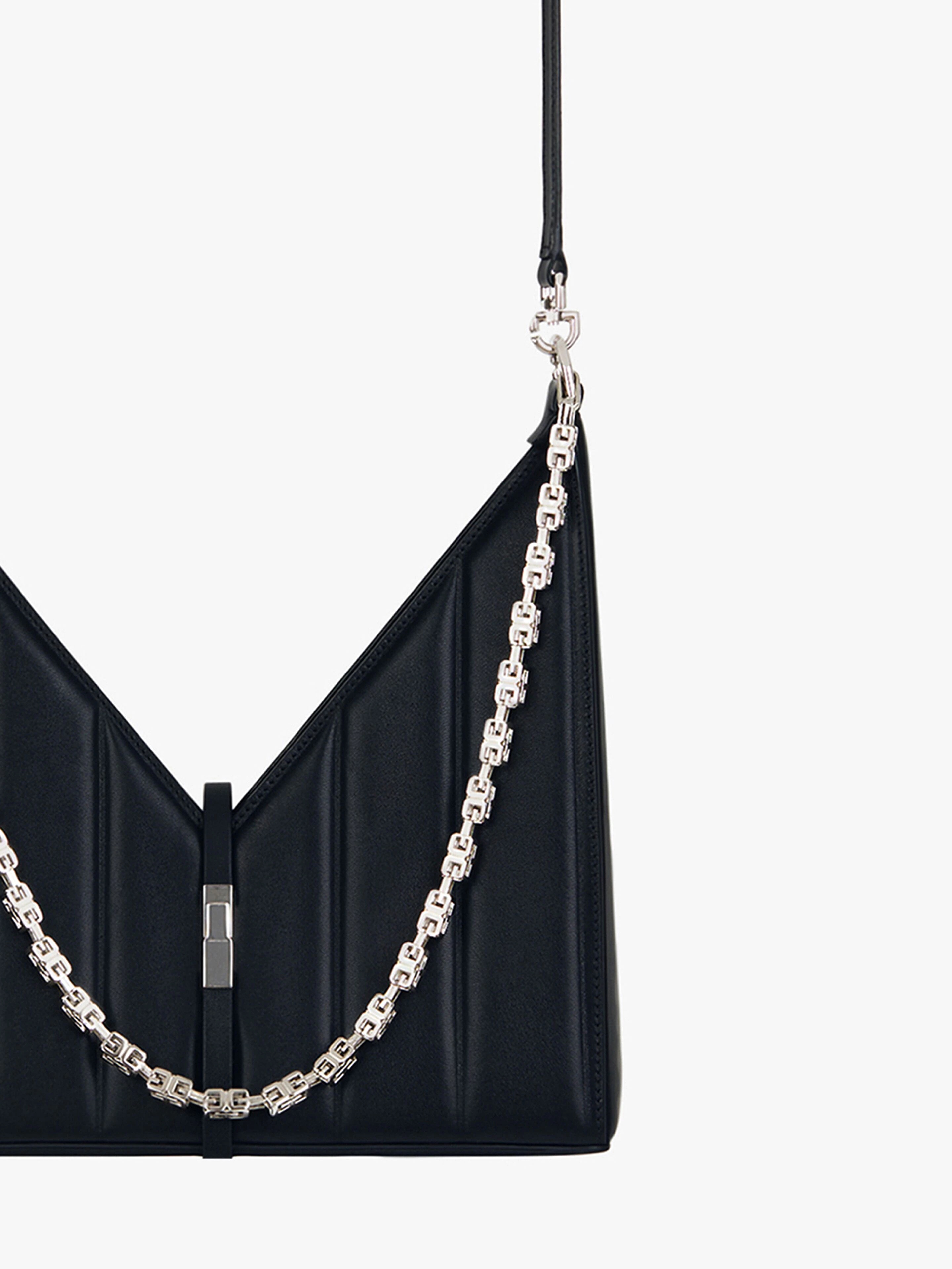 SMALL CUT OUT BAG IN PADDED LEATHER WITH CHAIN - 7