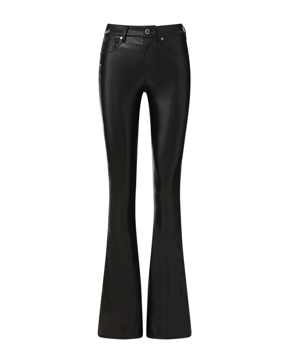 BEVERLY VEGAN LEATHER SKINNY-FLARE PANT - 1