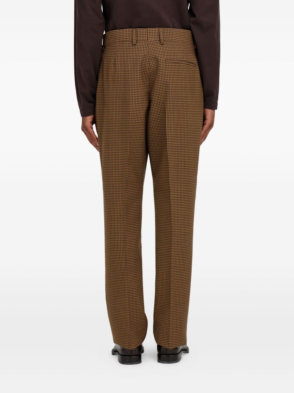 gingham check trousers - 3