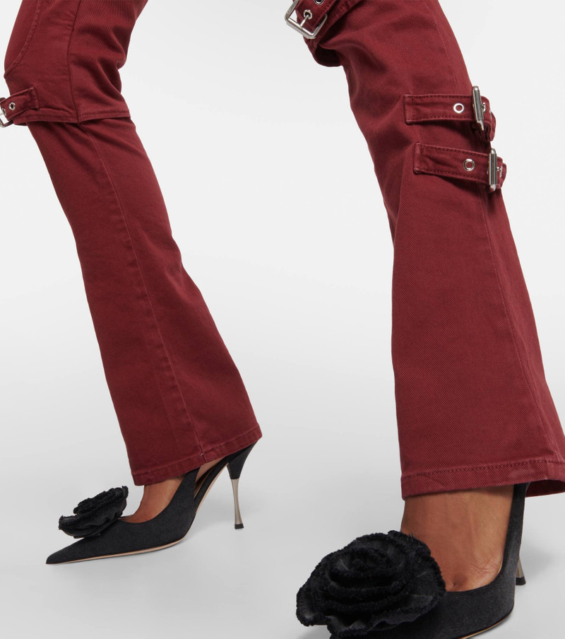buckle-embellished cut-out jeans 5