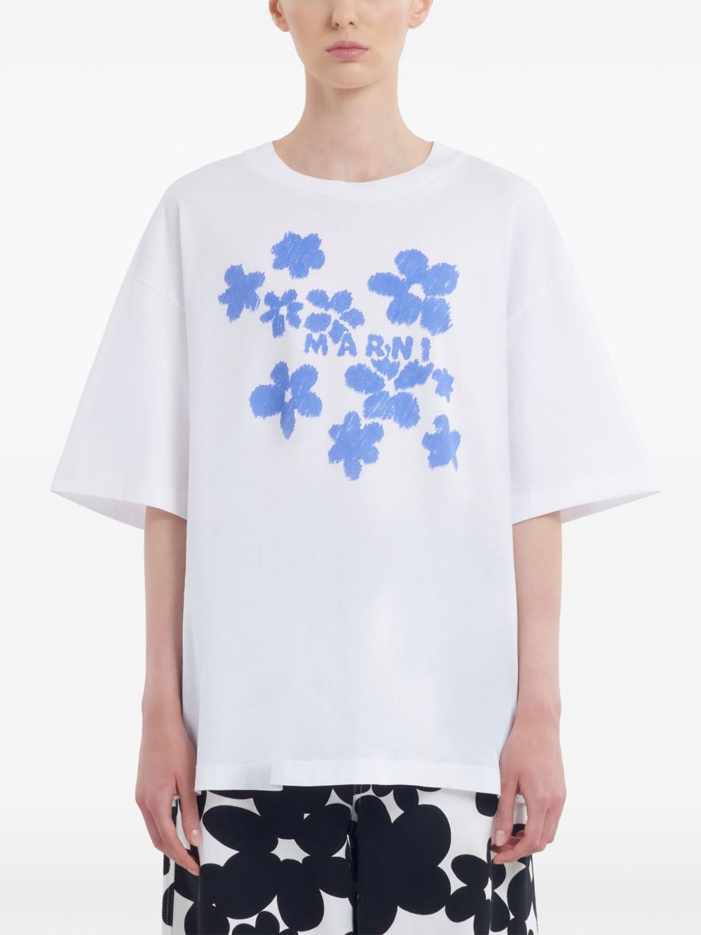 floral-print T-shirt - 3