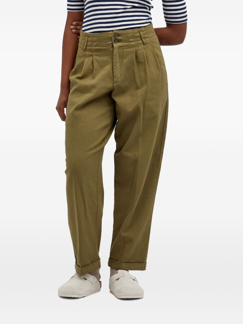 pleated-front trousers - 3