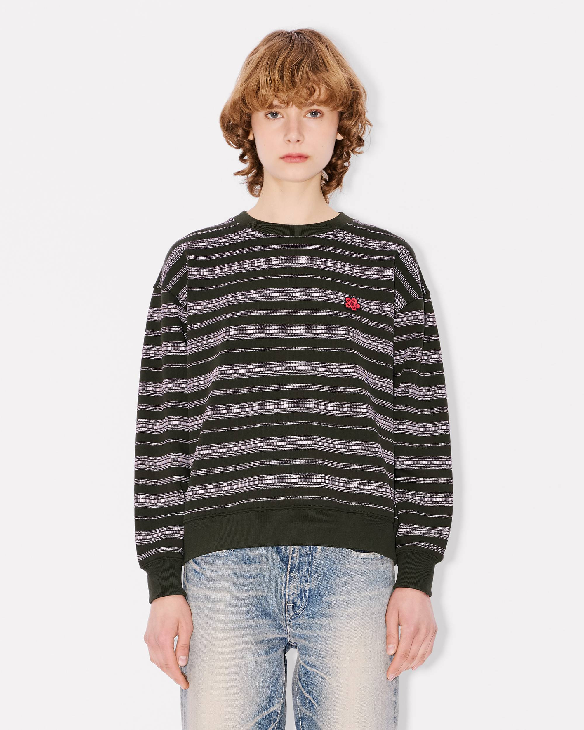 'Boke Flower' stripes sweatshirt in cotton - 3