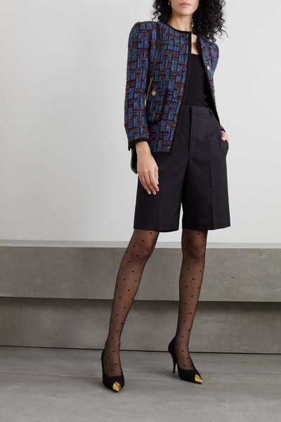 SAINT LAURENT Wool-blend bouclé-tweed blazer outlook