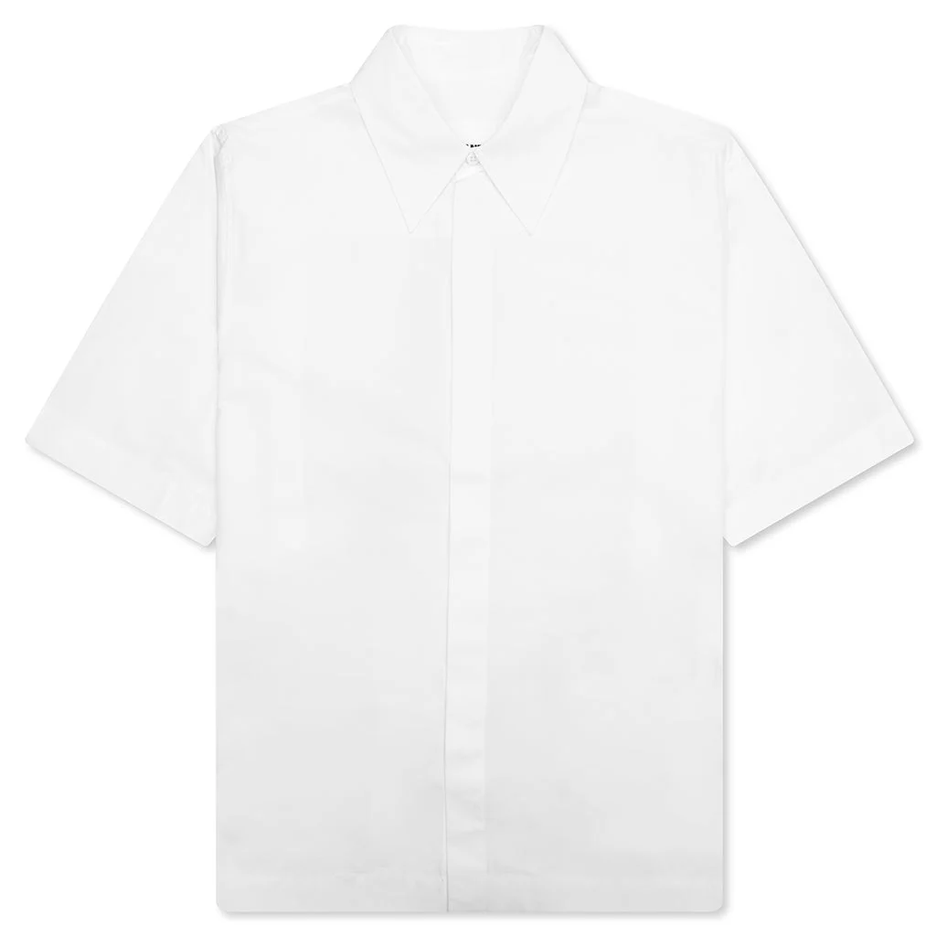 HEAVY ORGANIC COTTON POPLIN SHIRT 131 - OPTIC WHITE - 1