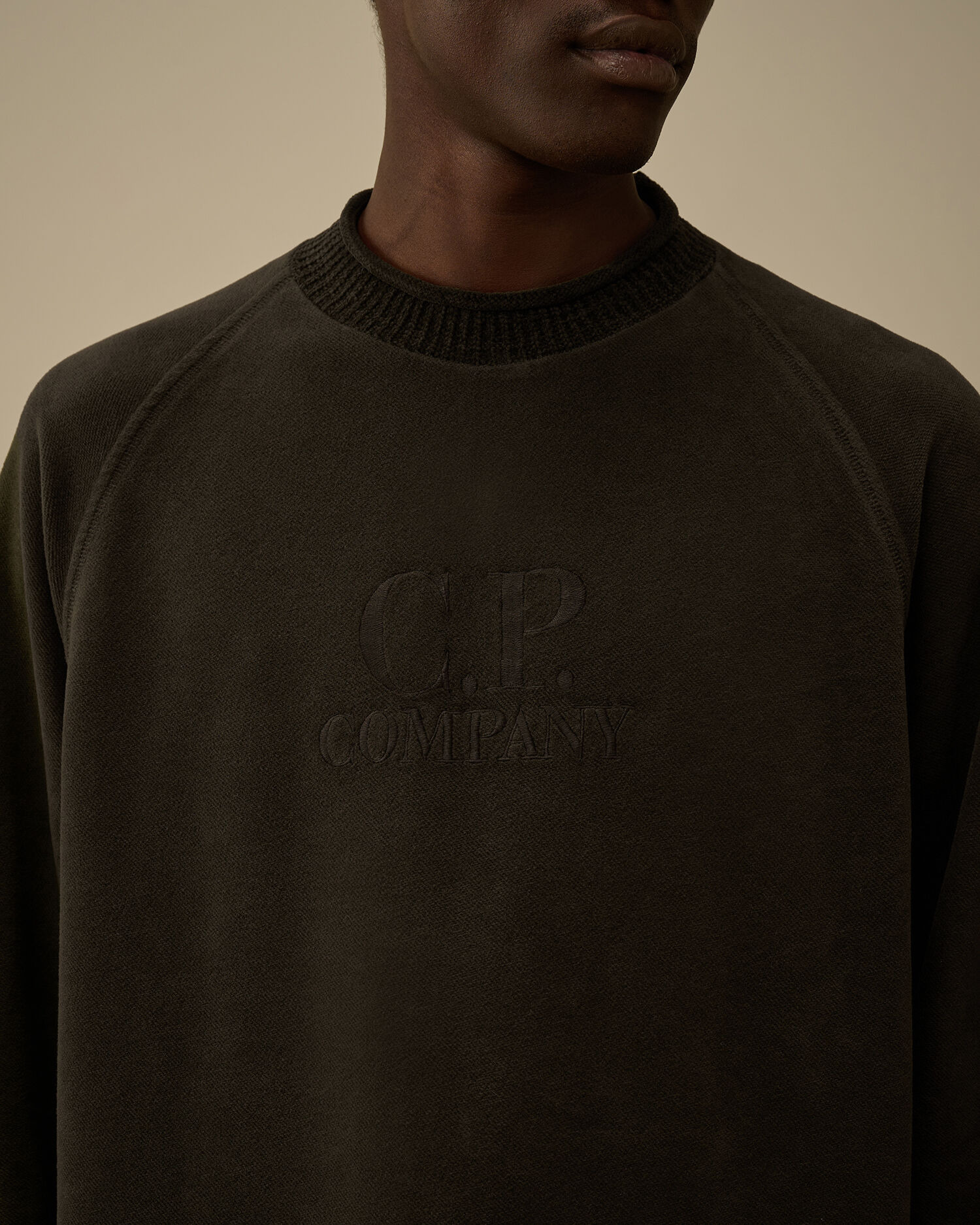 Brushed Emerized Diagonal Fleece Mockneck Sweatshirt - 5