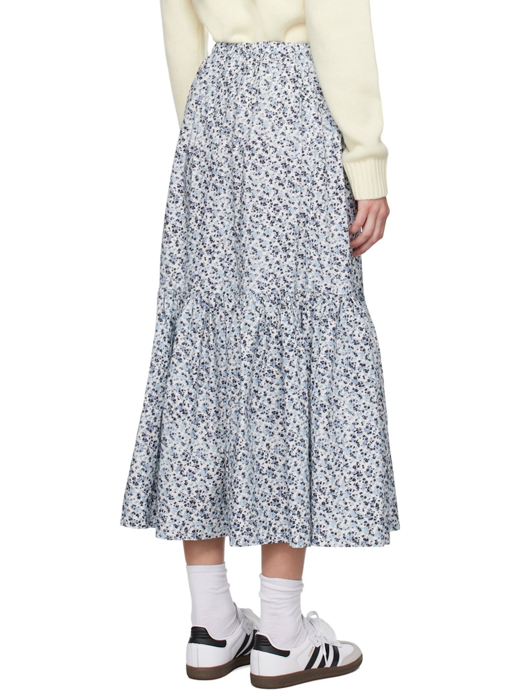Blue Flounce Maxi Skirt - 3