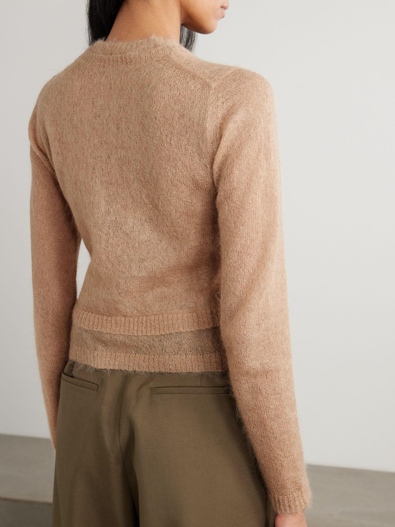 Mohair-blend cardigan Sand - 3