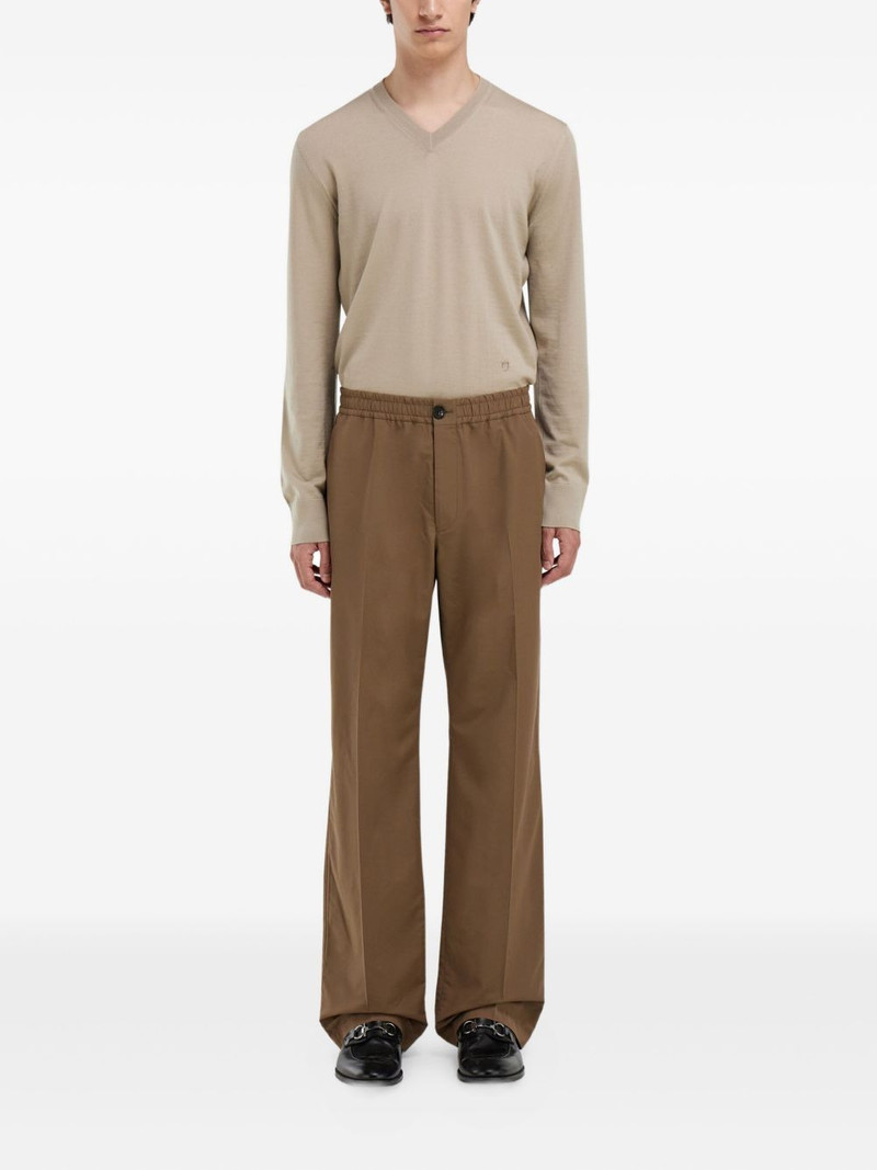 FERRAGAMO elasticated-waistband drawstring trousers outlook