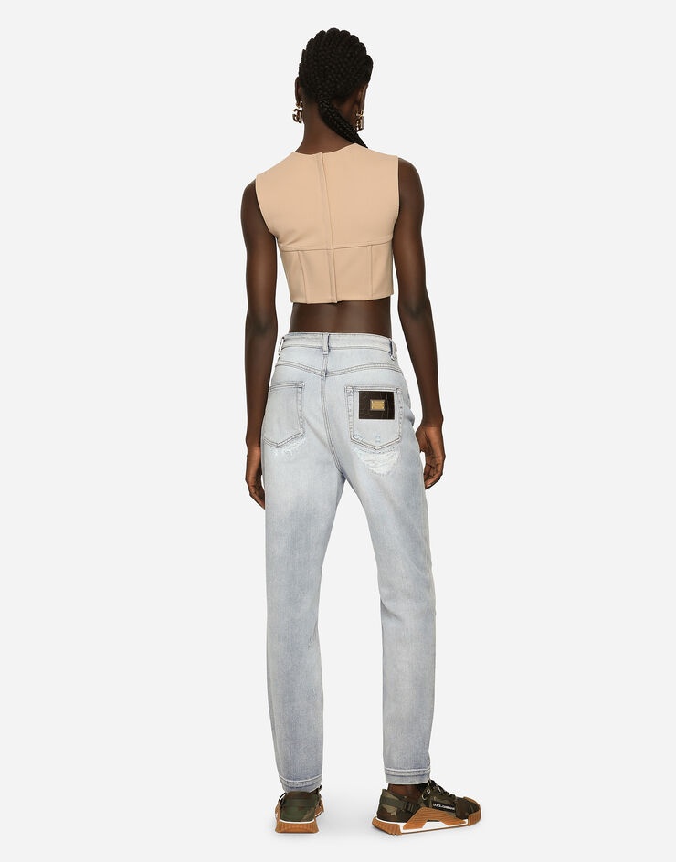 Audrey jeans in light blue denim with rips - 2