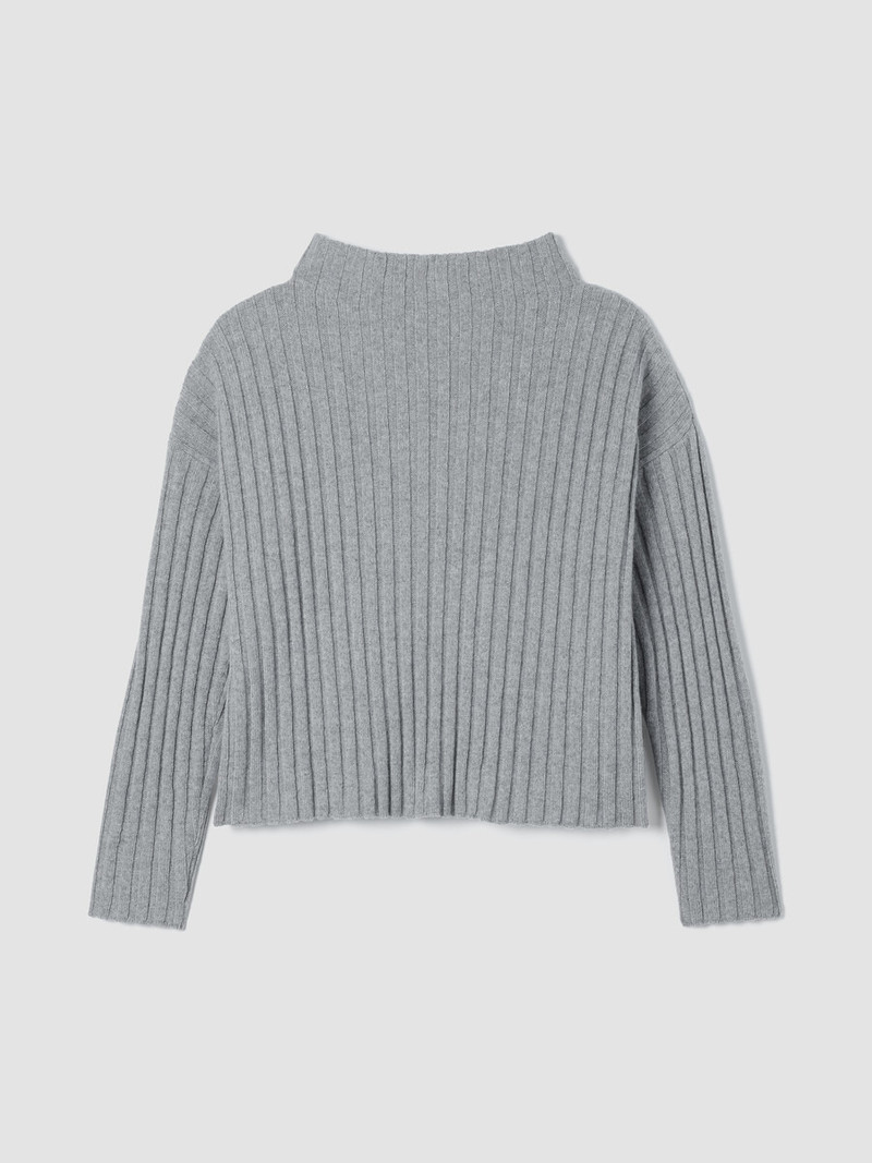 Recycled Wool Cashmere Funnel Neck Top 1