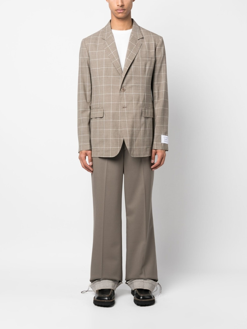 Étude windowpane-print single-breasted blazer outlook