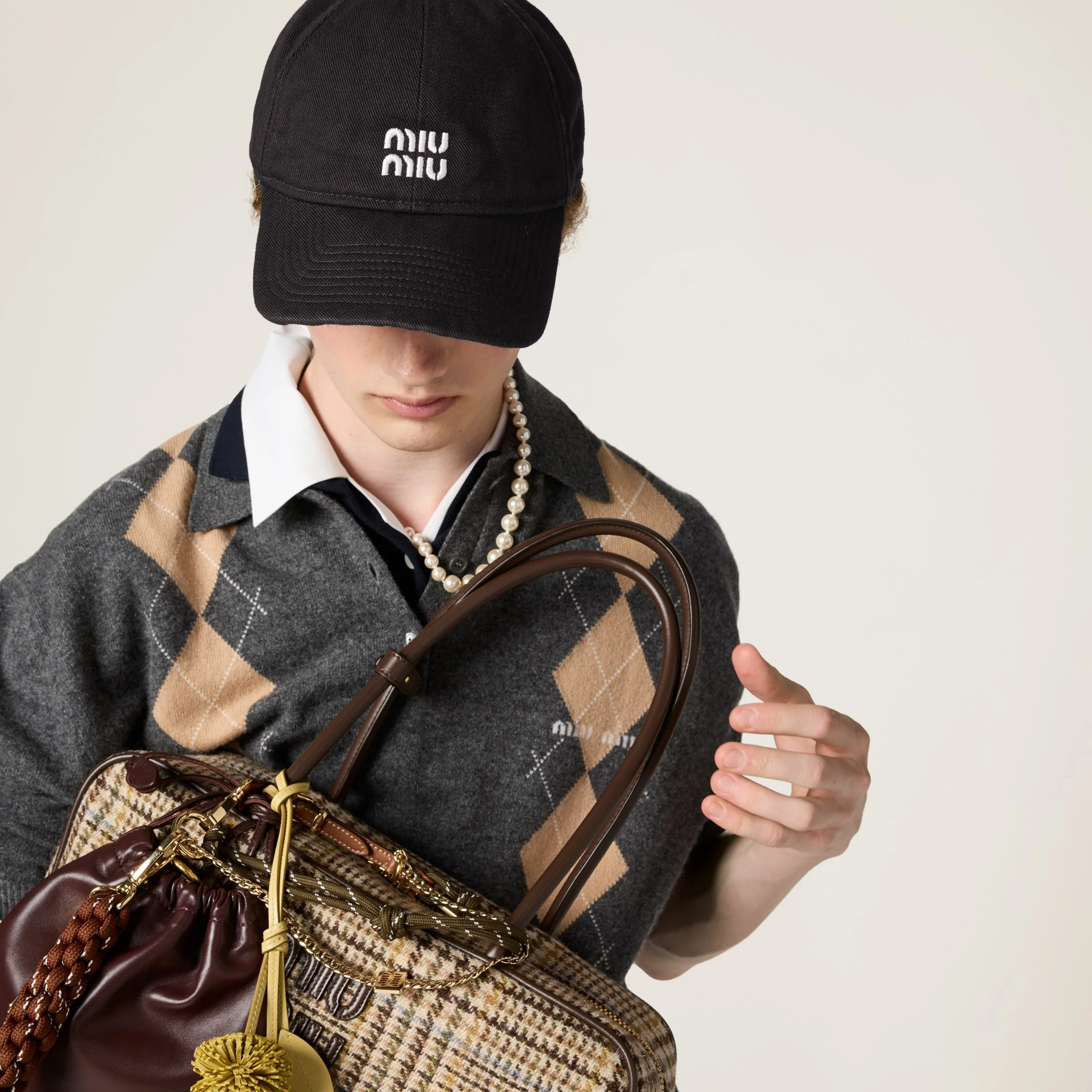 Miu Miu baseball cap Miu Miu Logo cotton baseball cap Miu Miu main image 4