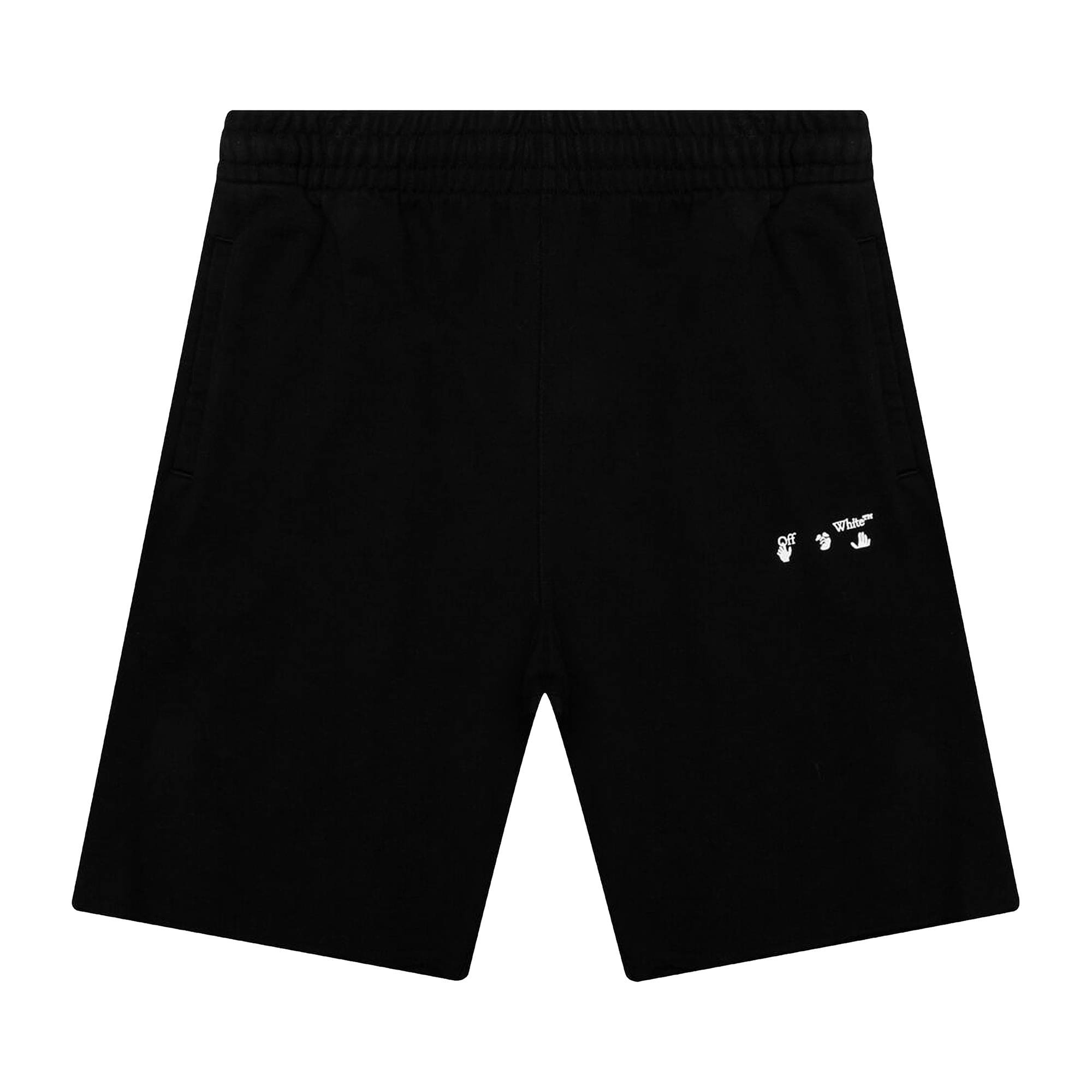 Off-White Logo Sweatshorts 'Black/White' - 1