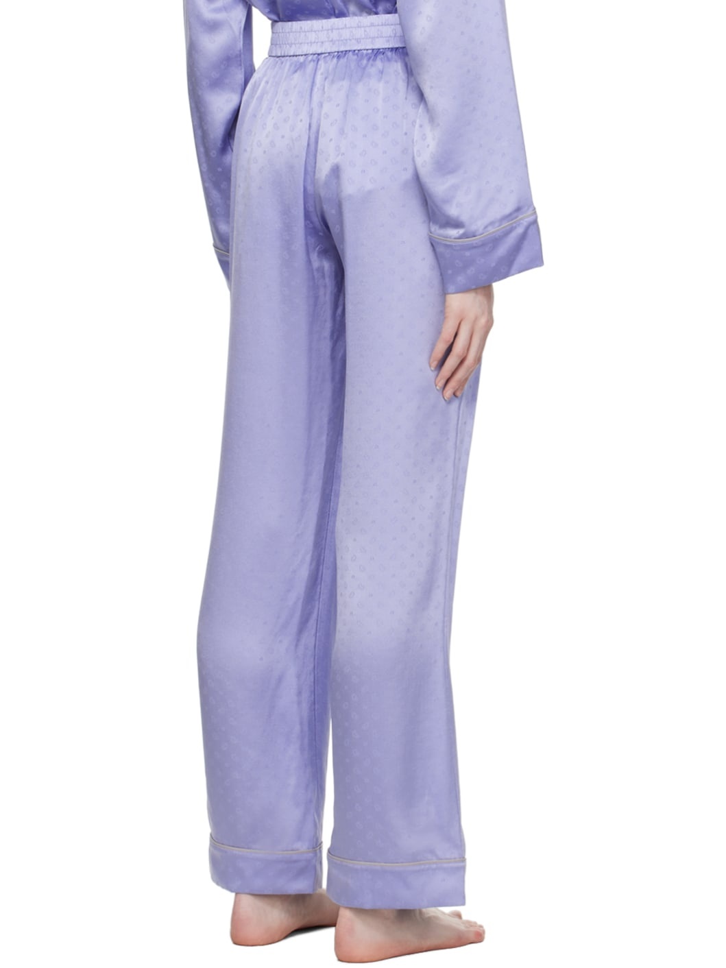 Blue Pleated Pyjama Pants - 3