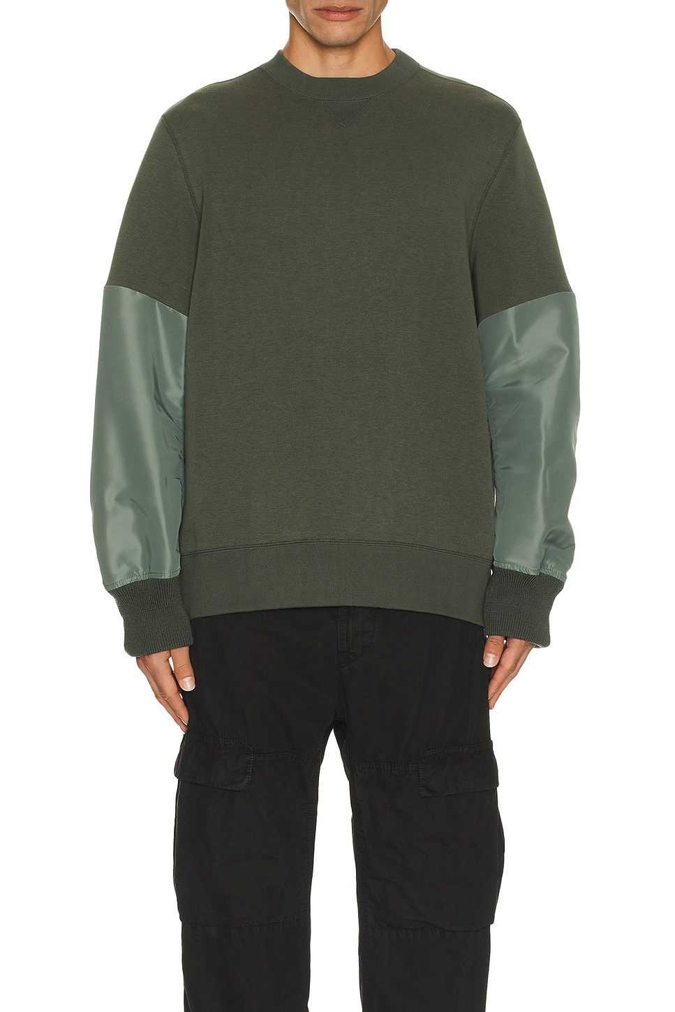 Nylon Twill & Sponge Sweat Pullover - 3