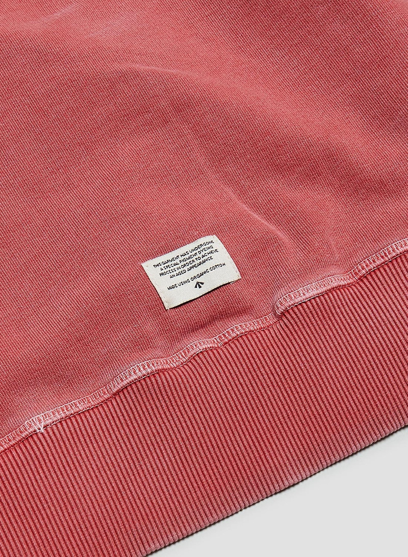 Embroidered Arrow Crew in Vintage Red 5