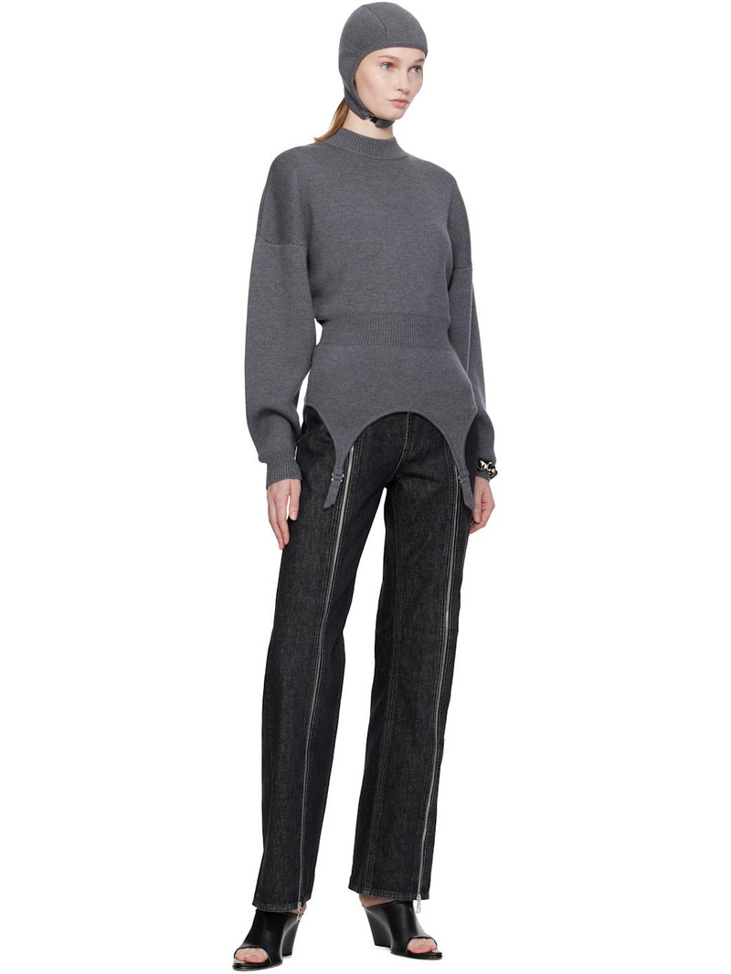 Jean Paul Gaultier Black Zipped Jeans outlook