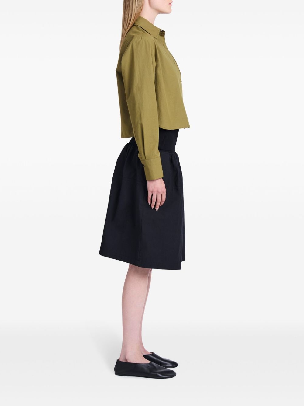 pleated cotton skirt - 3
