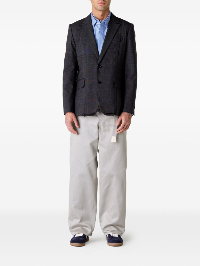 sacai checked blazer outlook