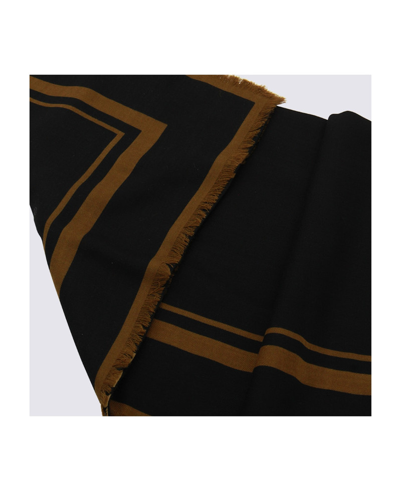 SAINT LAURENT Black Wool Scarf outlook