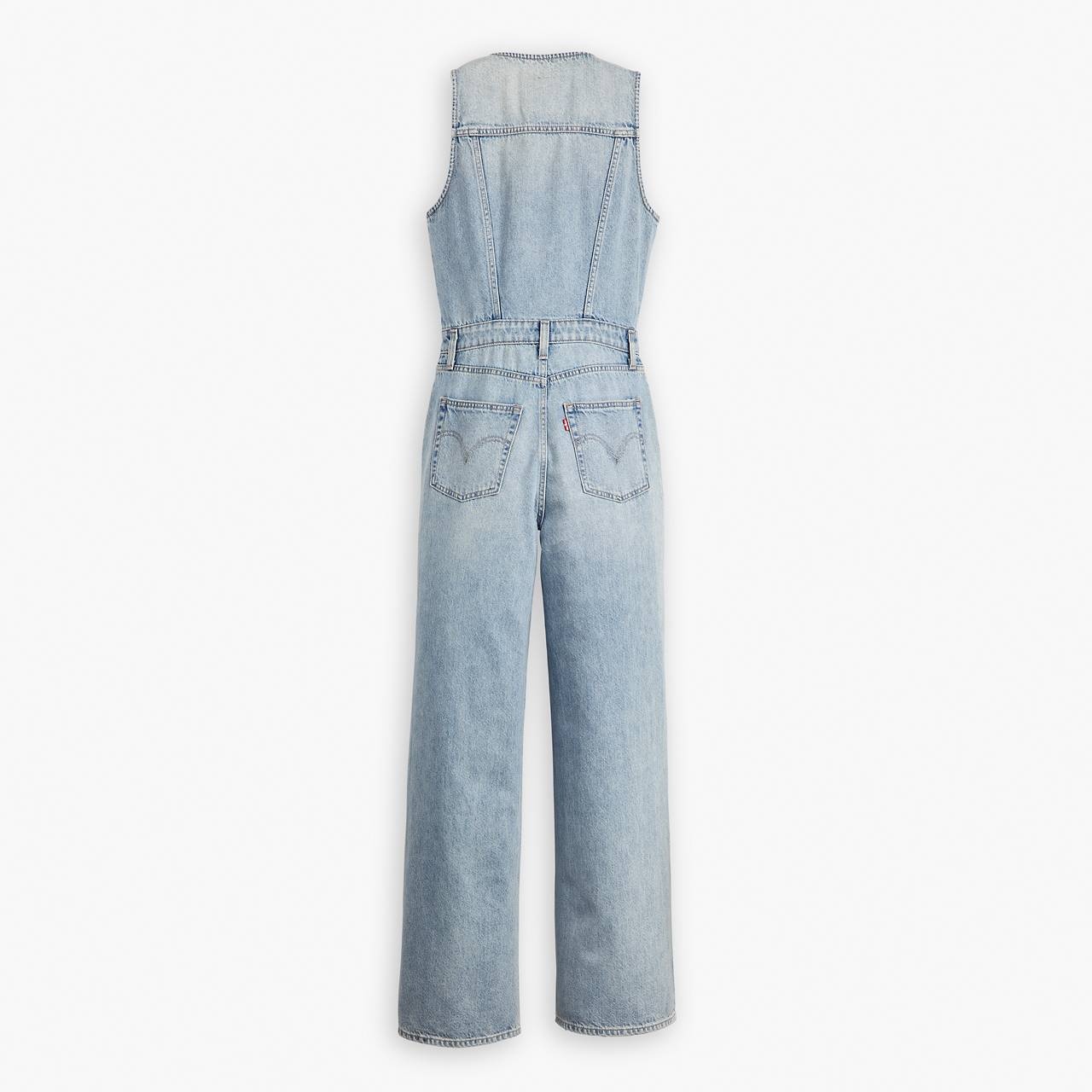 DENIM VEST WIDE LEG JUMPSUIT - 6