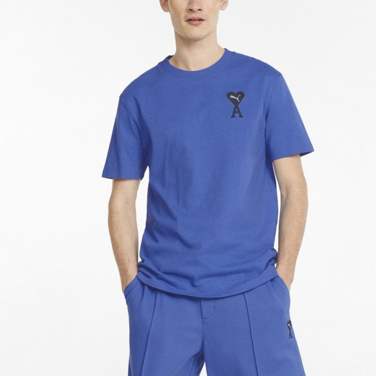 PUMA X AMI Graphic T-Shirt 'Blue' 534070-93 - 3