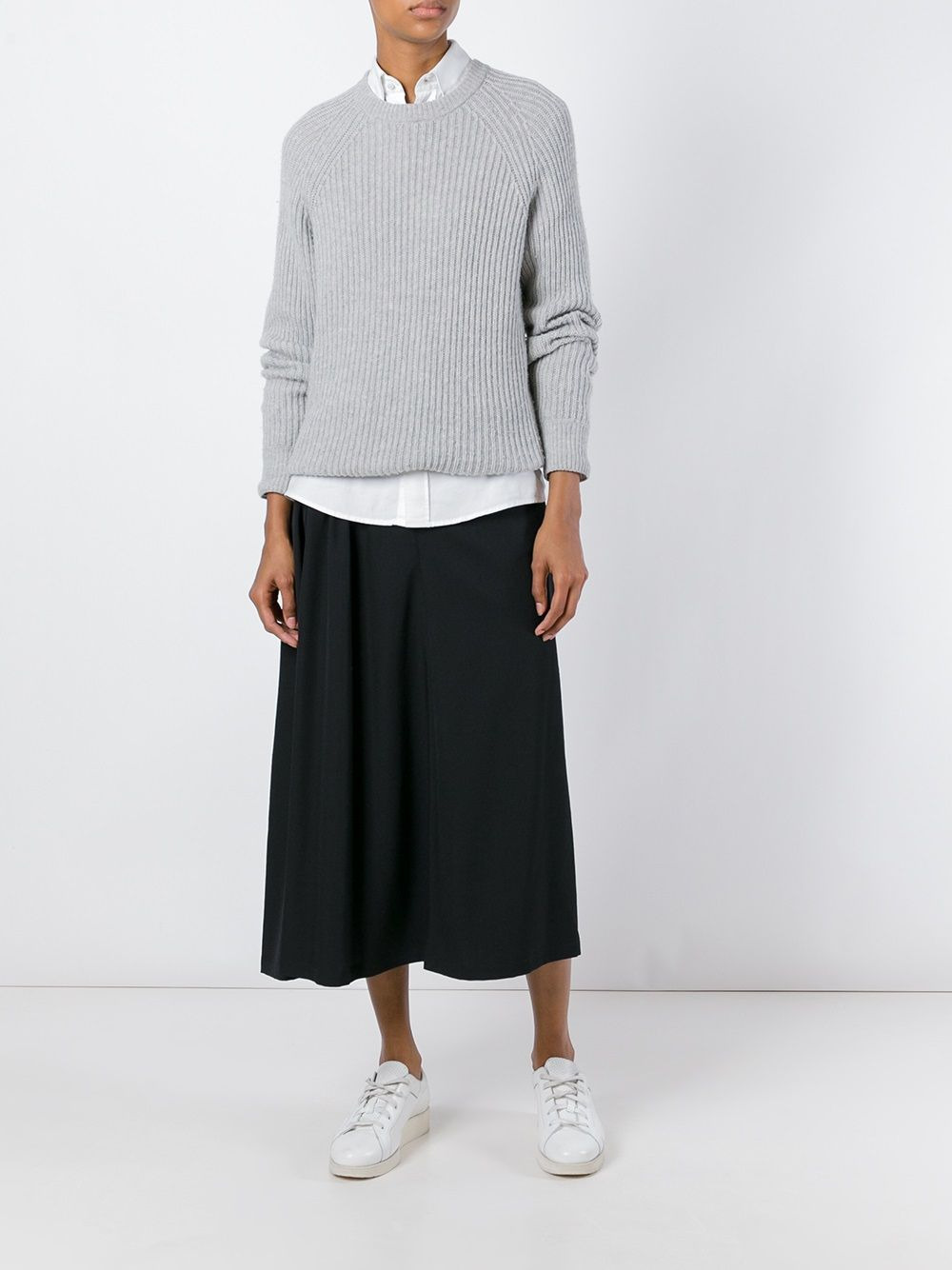 high-waisted draped skirt - 2