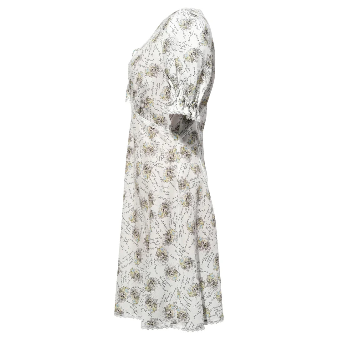 Crying Girl Printed Lace Dress - 2