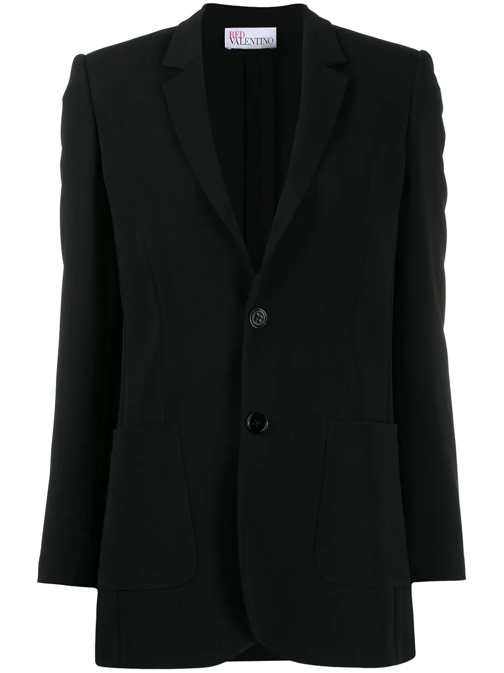 notched lapels single-breasted blazer - 1