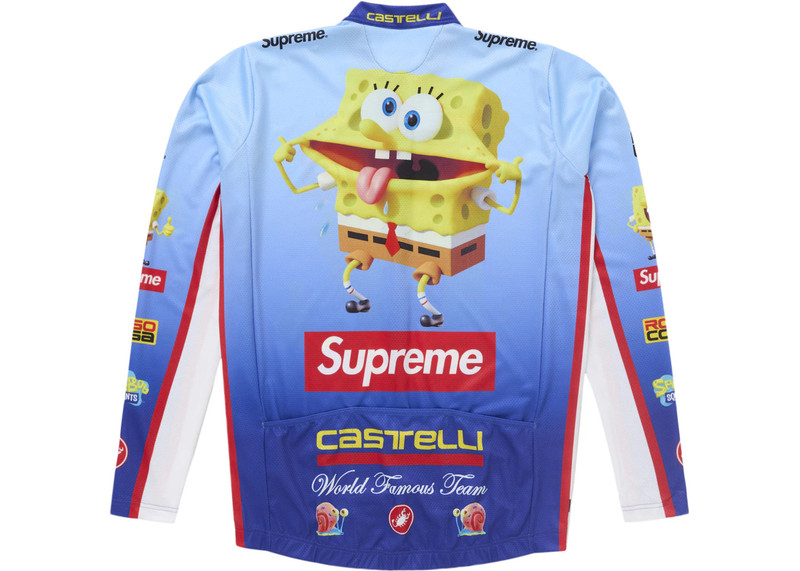 Supreme Supreme SpongeBob SquarePants Castelli L/S Cycling Jersey Blue outlook