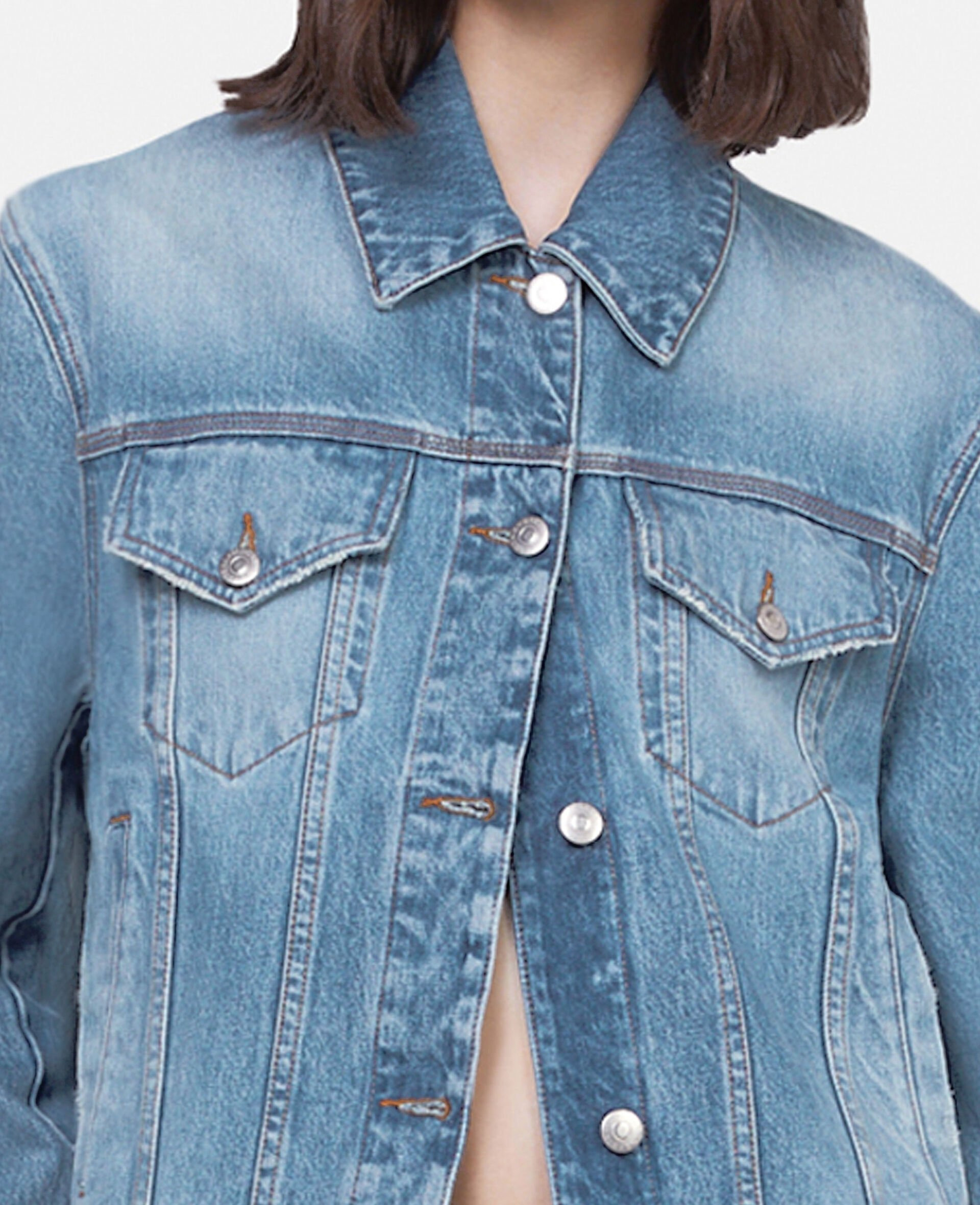 Falabella Chain Light Wash Denim Jacket - 4