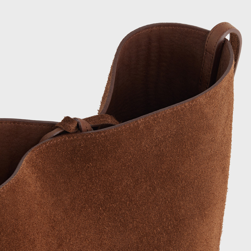 BUCKET in SUEDE CALFSKIN WITH TRIOMPHE EMBOSSED 4