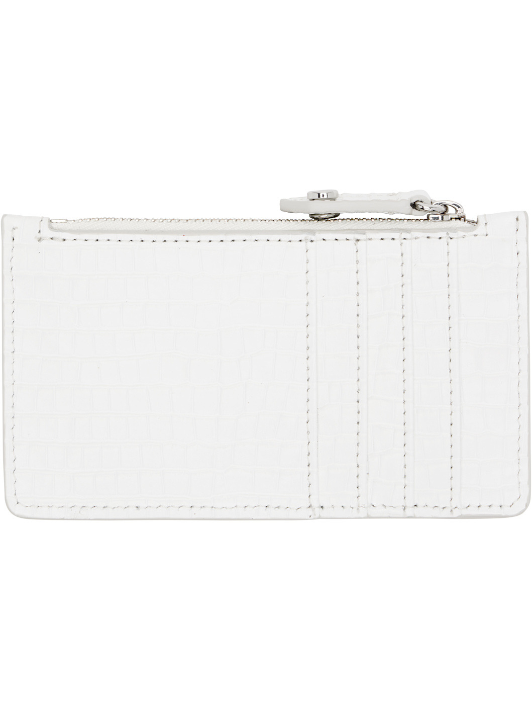 White Slim Long Card Holder - 2