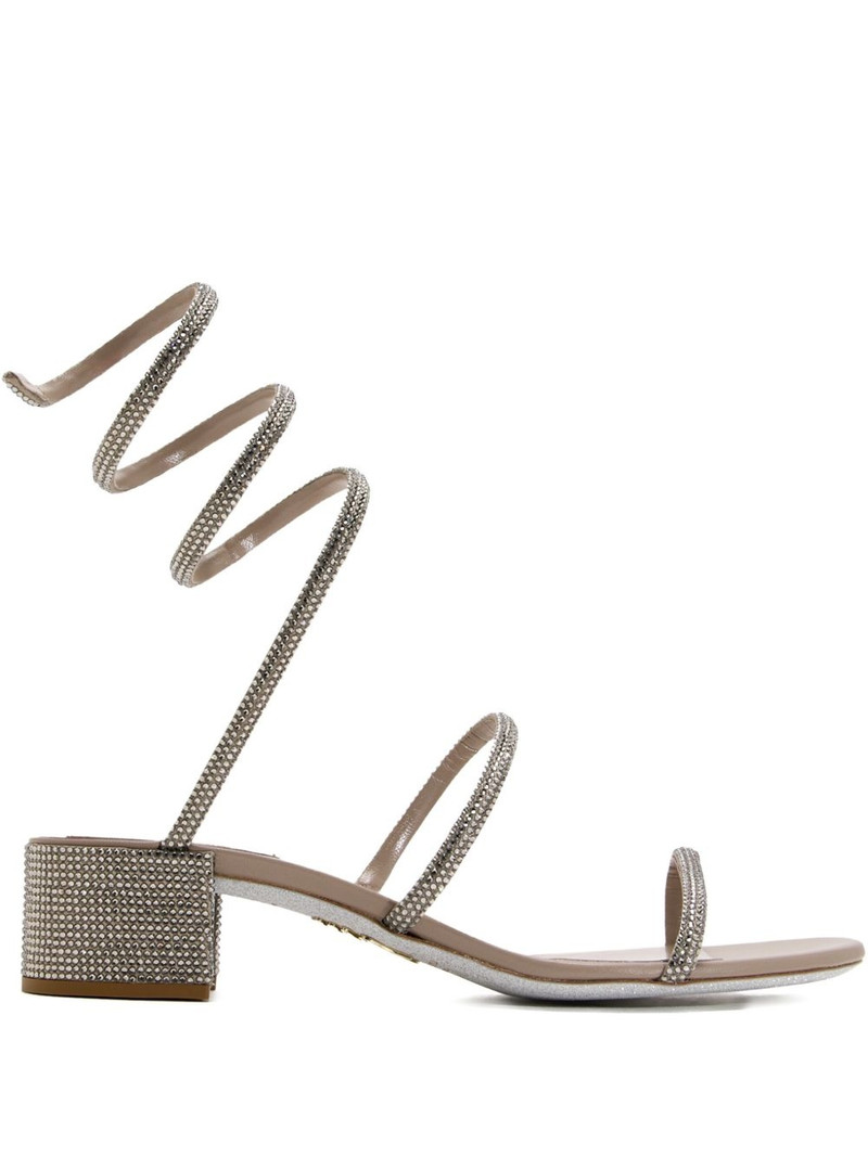 40mm Cleo crystal-embellishment block-heel sandals 1