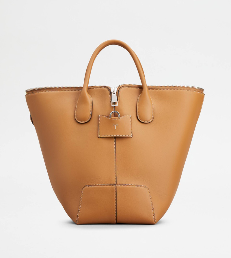 TOD'S DI BAG SWING IN LEATHER MEDIUM - BROWN 1