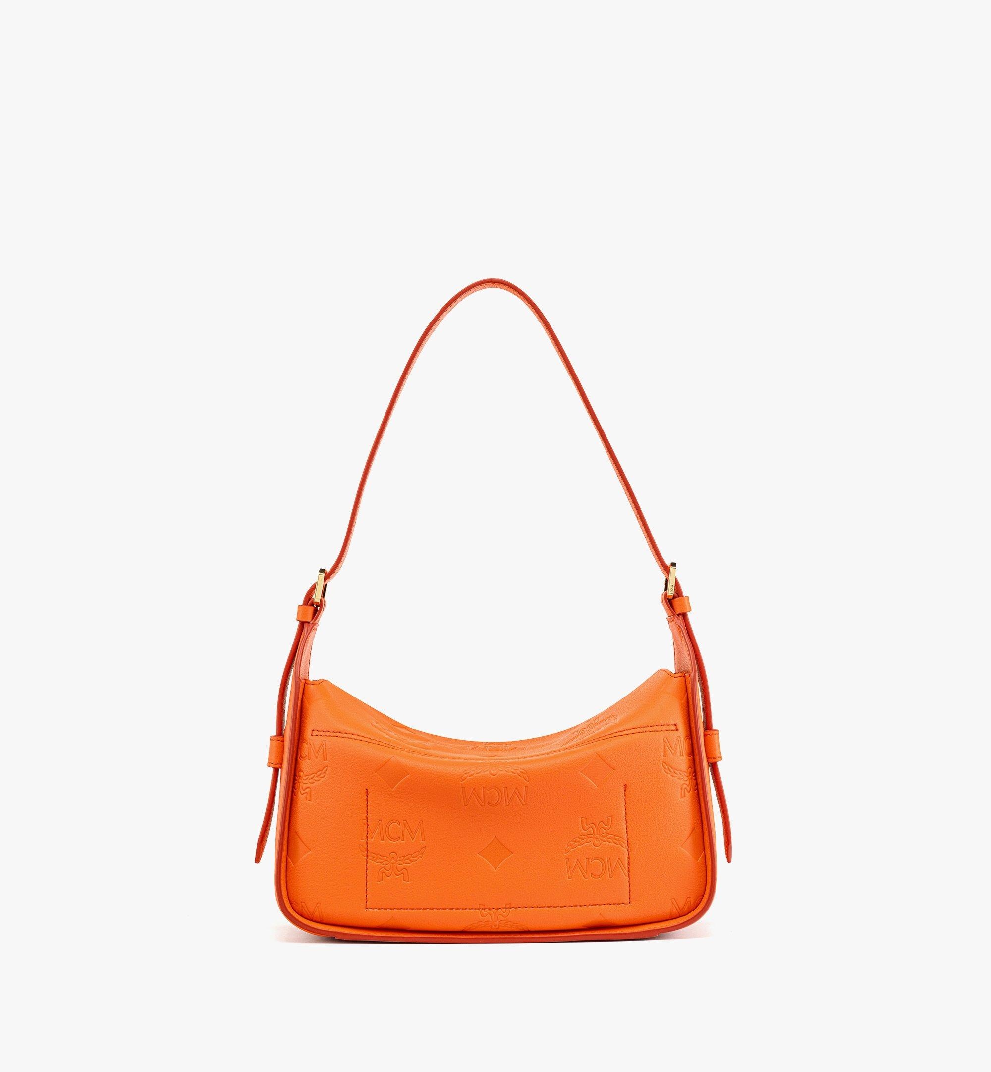 Aren Flap Hobo Bag in Embossed Monogram Leather - 5