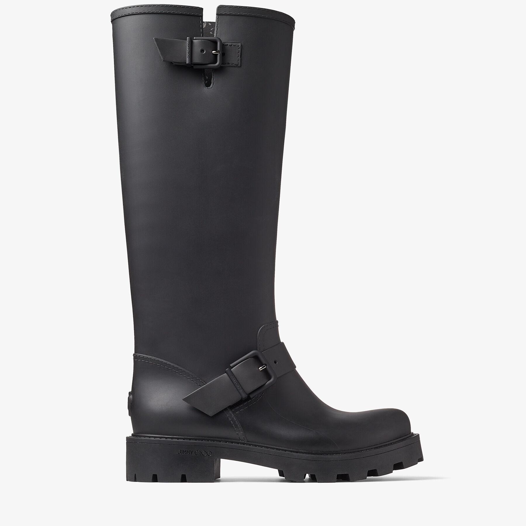 Yael Flat Tall
Black Biodegradable Rubber Knee-High Rain Boots - 1